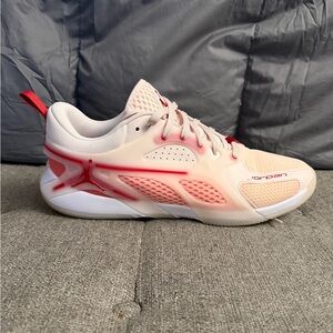 Jordan Men’s White and Pink Athletic Sneakers